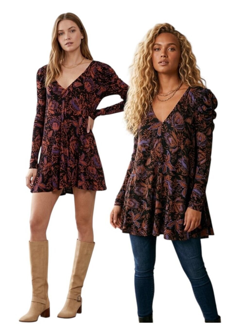 Free People Hello Lover Mini Tunic Dress Size Medium 8128 - Picture 11 of 11